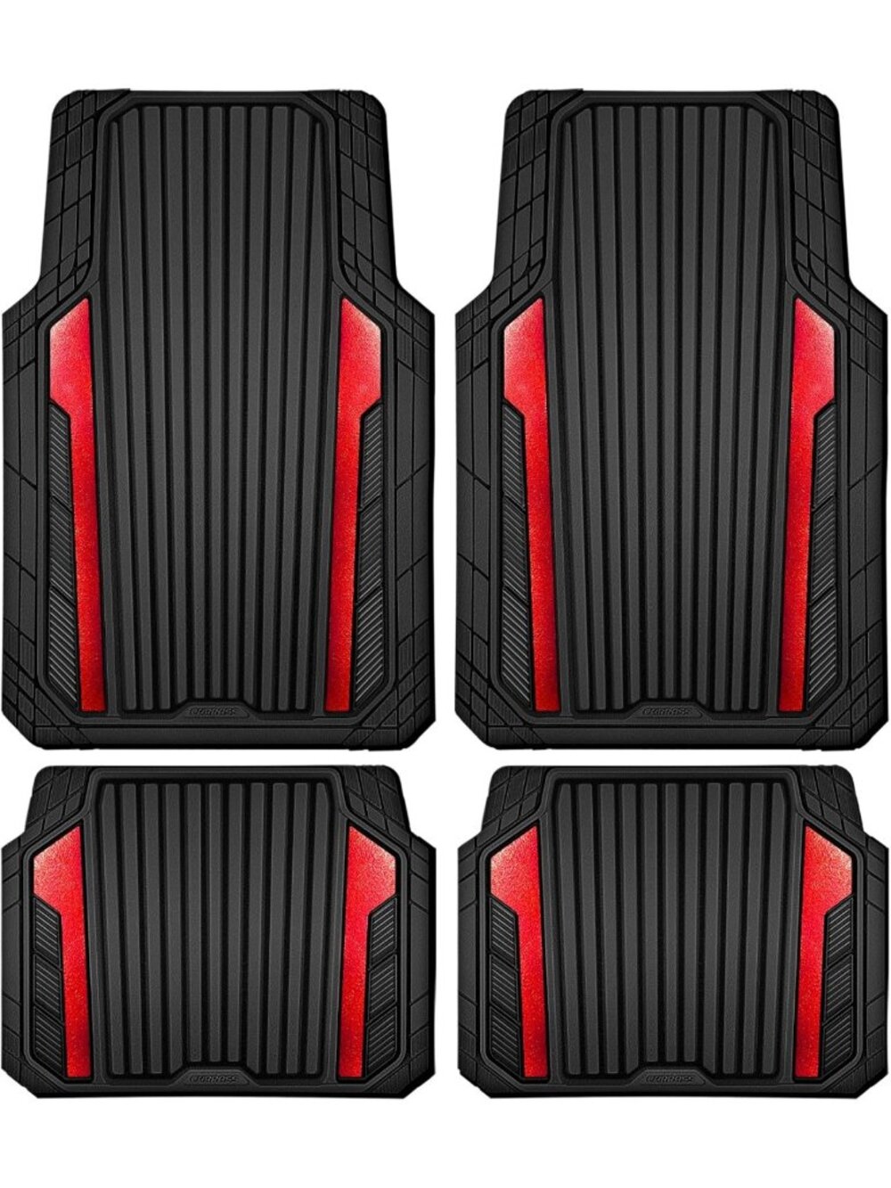 All-Weather Heavy Duty Rubber Car Mats - Waterproof, Universal Fit, 4-Piece Set